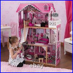 KidKraft Wooden Amelia Pretend Play Dollhouse with Furniture for Ages 3+ 65093