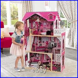 Kidkraft 65093 Amelia Wooden Dolls House With Furniture And Accessories Include