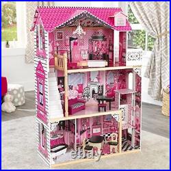 Kidkraft 65093 Amelia Wooden Dolls House With Furniture And Accessories Include