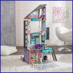 Kidkraft Bianca City Life Double sided Wooden Dollhouse Fits Barbie sized dolls