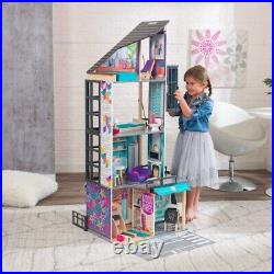 Kidkraft Bianca City Life Double sided Wooden Dollhouse Fits Barbie sized dolls