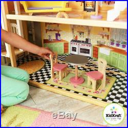 Kidkraft Girl Wooden MANSION Doll House Play Role Fits Barbie Dolls 30cm Tall 3+