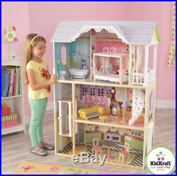 Kidkraft Girl Wooden Mansion Doll House Play Role Fits Barbie Dolls 30cm Tall 3