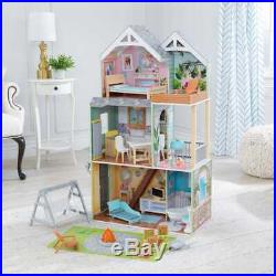 Kidkraft Hallie Play Dollhouse Wooden Dollhouse Includes Accessories