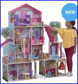 Kidkraft Pool Party Mansion Wooden Dollhouse Dolls House Girls Play Doll NEW