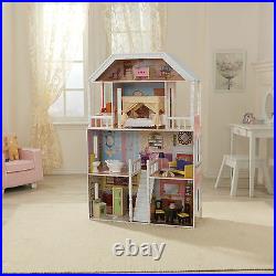 Kidkraft Savannah Dollhouse, Large Wooden Doll Mansion fits Barbie Dolls