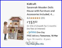 Kidkraft Savannah Wooden Dolls House With Furniture Etc