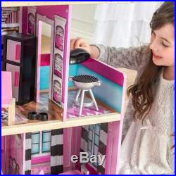 Kidkraft Shimmer Mansion Dollhouse Wooden Furniture + 30 Lifestyle Accessories