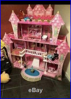 Kidkraft Wooden Dolls House Far Far Away Pink Princess Castle