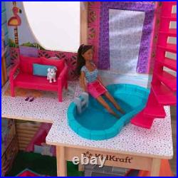 Kidkraft Wooden Dolls House Pool Party Mansion