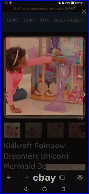 Kidkraft Wooden, Solid Rainbow Dreamers Unicorn Mermaid Dollhouse