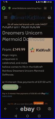 Kidkraft Wooden, Solid Rainbow Dreamers Unicorn Mermaid Dollhouse