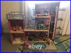 Kidkraft Wooden Uptown Dollhouse Furnished Good Condition