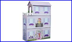 Kids Dreamland 12inch Big Wooden Purple Pink Dolls House Best Gift For Your Girl