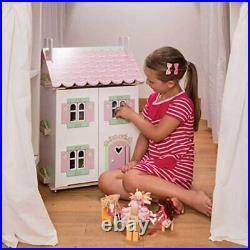 Kids Large Wooden Doll House With Furniture Sweetheart Cottage Toy Play Set