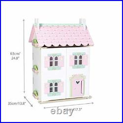 Kids Large Wooden Doll House With Furniture Sweetheart Cottage Toy Play Set