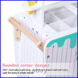 Kids Pretend Play Snack Stall Toy, Children Doll House Ice Cream Stand Cart Toy Kids Pretend Play Snack Stall Toy, Children Doll House Ice Cream Stand Cart Toy
