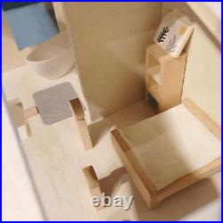 Kids Wooden Dollhouse Children Wooden Playhouse for Boys Kids Birthday Gifts