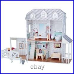 Kids Wooden Dolls House Large Olivia's Little World with Stable & 14 Accessories