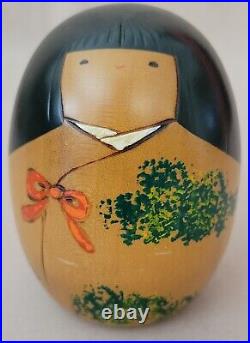 Kokeshi Doll Set Poetry of the Four Seasons Okamoto Usaburo Japanese Sign Stand