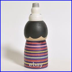 Kokeshi x2 HIRAGA TERUYUKI Snowman 120mm 4.7 sign Japanese wooden doll