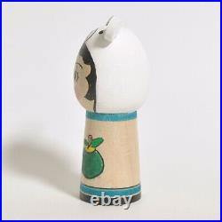 Kokeshi x4 YAMAYA REI Frog Cow Panda White Bear 100mm 4.1 sign hand made craft