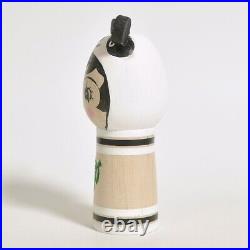 Kokeshi x4 YAMAYA REI Frog Cow Panda White Bear 100mm 4.1 sign hand made craft