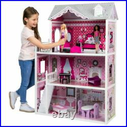 LARGE Isabelle's Wooden Doll House Kids Girls Play Toy Accessories Furniture