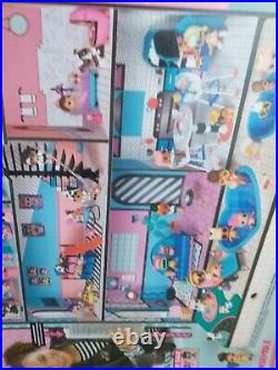 LOL 85+ Surprise Wooden Doll House with Light and Sound, 6 Rooms, 3 Story