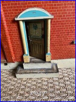 Large 1930's Wooden Vintage Doll House with a few furnishings