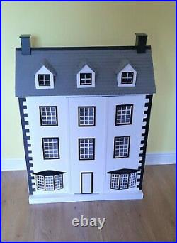 Large Georgian Style Wooden Dolls House Refurbished and Refreshed