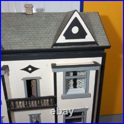 Large Vintage Wooden Dolls House with Front Garden 3 Storey 6 Rooms