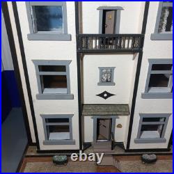 Large Vintage Wooden Dolls House with Front Garden 3 Storey 6 Rooms