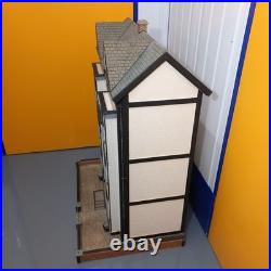 Large Vintage Wooden Dolls House with Front Garden 3 Storey 6 Rooms