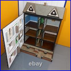 Large Vintage Wooden Dolls House with Front Garden 3 Storey 6 Rooms