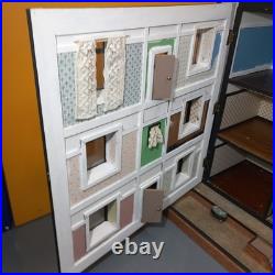 Large Vintage Wooden Dolls House with Front Garden 3 Storey 6 Rooms