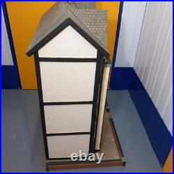Large Vintage Wooden Dolls House with Front Garden 3 Storey 6 Rooms