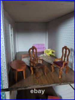 Large Vintage Wooden Georgian Dolls House Scratch Built Furnished J86 Large Vintage Wooden Georgian Dolls House Scratch Built Furnished J86