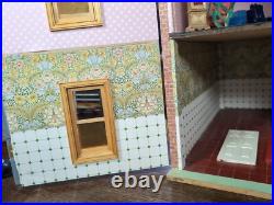Large Vintage Wooden Georgian Dolls House Scratch Built Furnished J86 Large Vintage Wooden Georgian Dolls House Scratch Built Furnished J86
