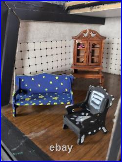 Large Vintage Wooden Georgian Dolls House Scratch Built Furnished J86 Large Vintage Wooden Georgian Dolls House Scratch Built Furnished J86