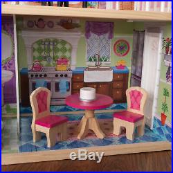 Large Wooden Barbie Doll Dream House Furniture Girls Playhouse Elevator 14 piece