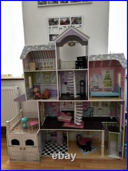 Large Wooden Doll House Mansion Very Good Condition