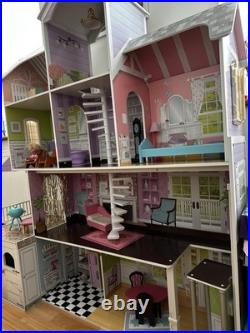 Large Wooden Doll House Mansion Very Good Condition
