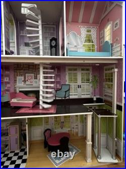 Large Wooden Doll House Mansion Very Good Condition