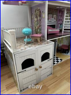 Large Wooden Doll House Mansion Very Good Condition