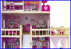 Large Wooden Doll House NADIA + 23 pieces premium quality fun and joy guaranteed