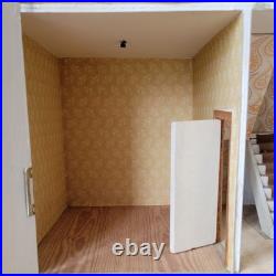 Large Wooden Doll's House Vintage Victorian Style 112th Scale 3-Floor Decorated