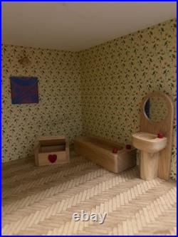 Large Wooden Dollhouse Furniture Set Play Kids Child Toy Gift Girl Doll House