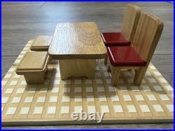 Large Wooden Dollhouse Furniture Set Play Kids Child Toy Gift Girl Doll House