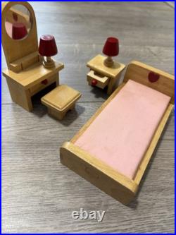 Large Wooden Dollhouse Furniture Set Play Kids Child Toy Gift Girl Doll House